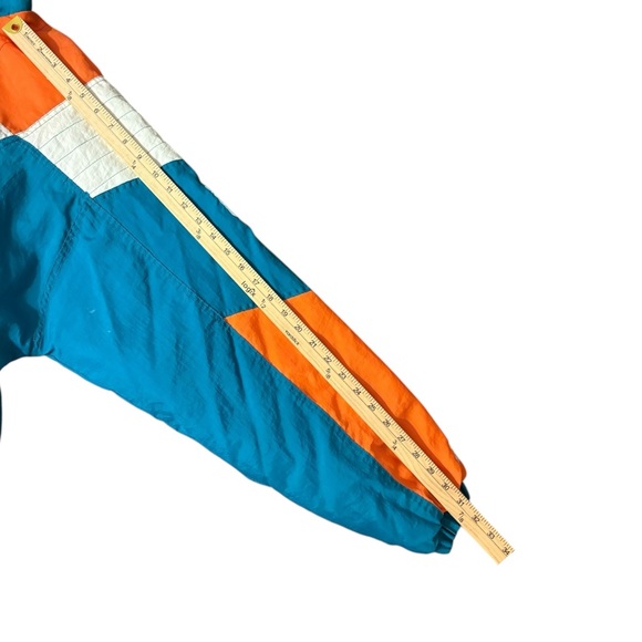 Vintage 90s NFL Pro Line Miami Dolphins Quarter Zip Puffer Parka Jacket  Size L - Picture 9 of 16